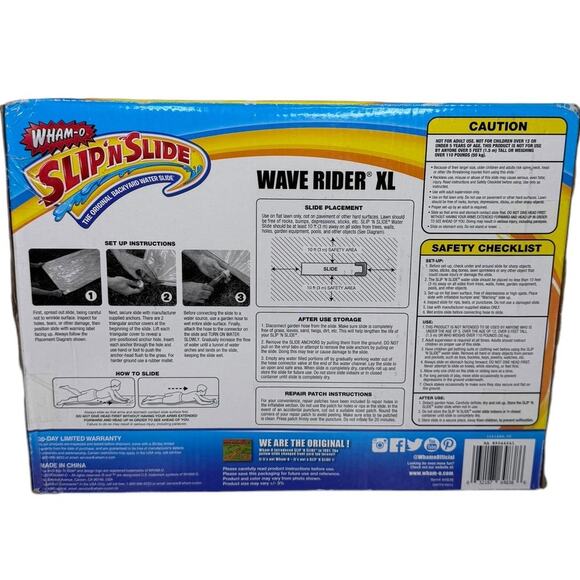 Wham-o Slip 'N Slide Wave Rider XL With 1 Slide Boogie New In Box - Picture 2 of 7